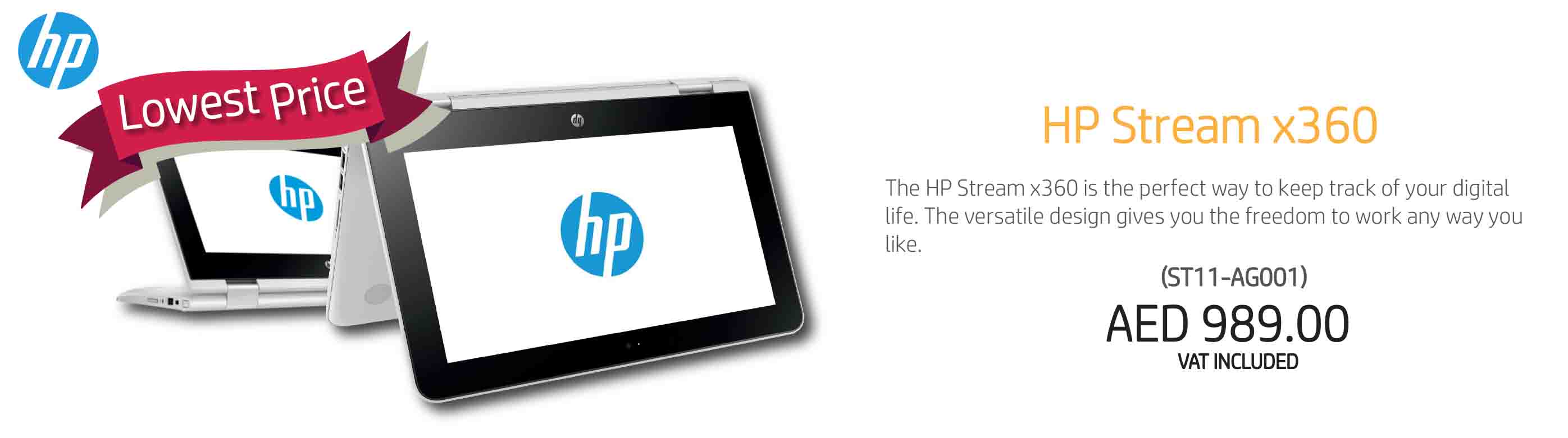 HP Stream CelN3060 RAM 4GB , 32GB,11 inch Windows 10 (ST11-AG001)