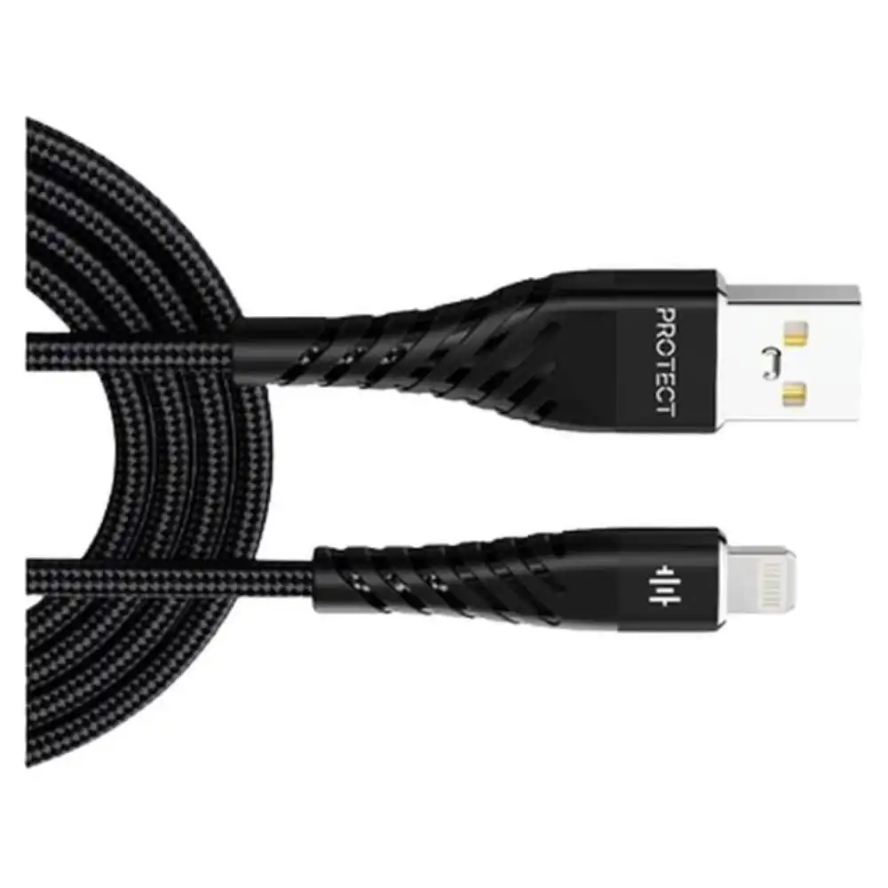 PROTECT DC035C USB TO LIGHTNING 20W FAST CHARGING DATA CABLE 2M BLACK - DC035C