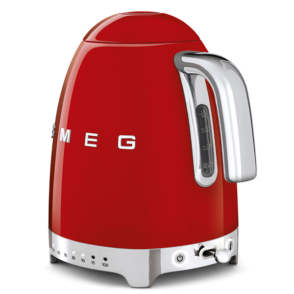 Smeg Kettle 1.7 Litres Variable Temperature Red (KLF04RDUK)