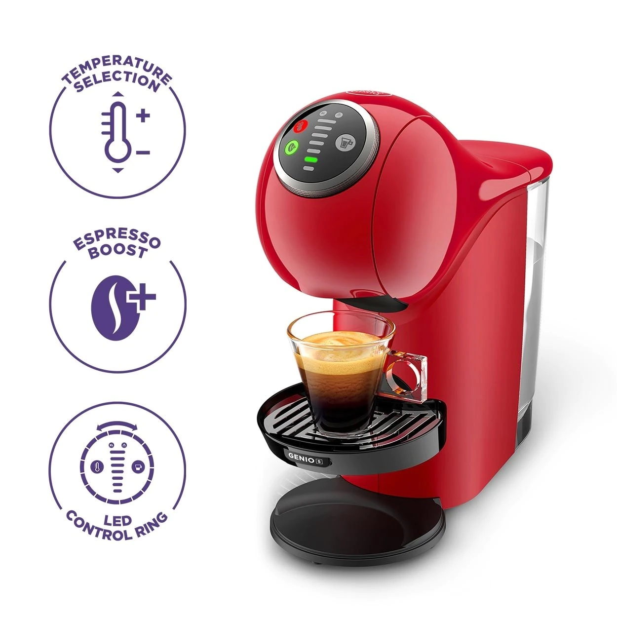 Nescafe Gusto S PLUS Coffee Machine RED