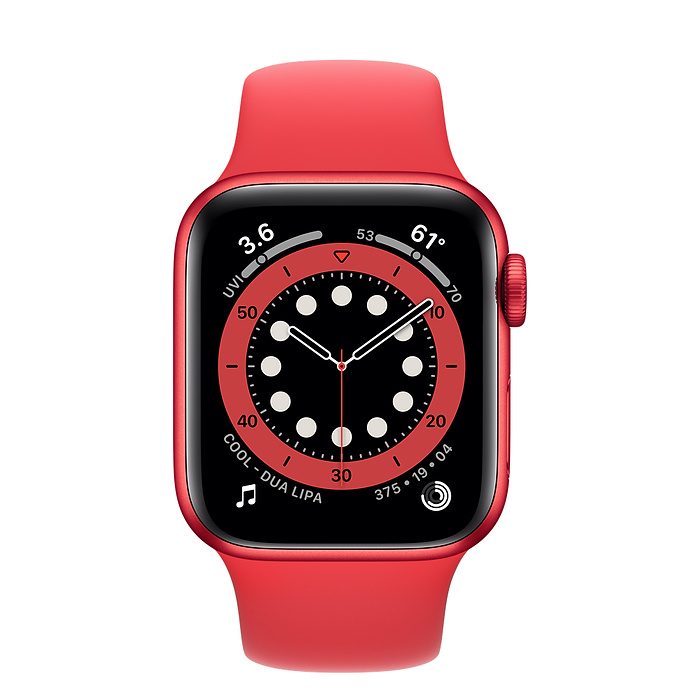 Apple Watch Series 6 GPS + Cellular, 40mm PRODUCT(RED) Aluminium Case with PRODUCT(RED) Sport Band - Regular M06R3AE/A