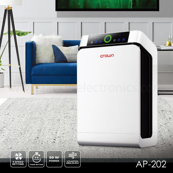 Crownline Air Purifier 3 speed  with sensor, remote control 6291104512474 (AP-202)