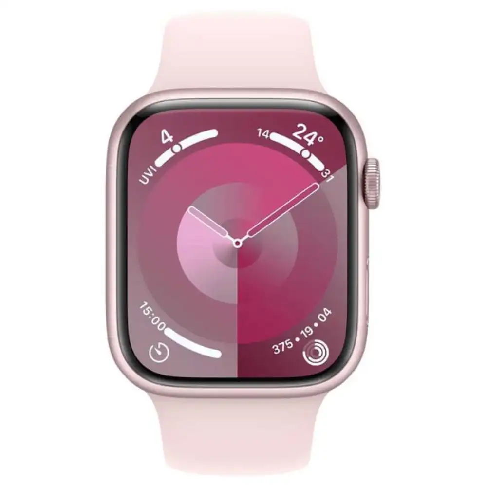 Apple Watch Series 9 GPS 41mm Pink Aluminum Case with Light Pink Sport Band M/L -  MR943QA/A