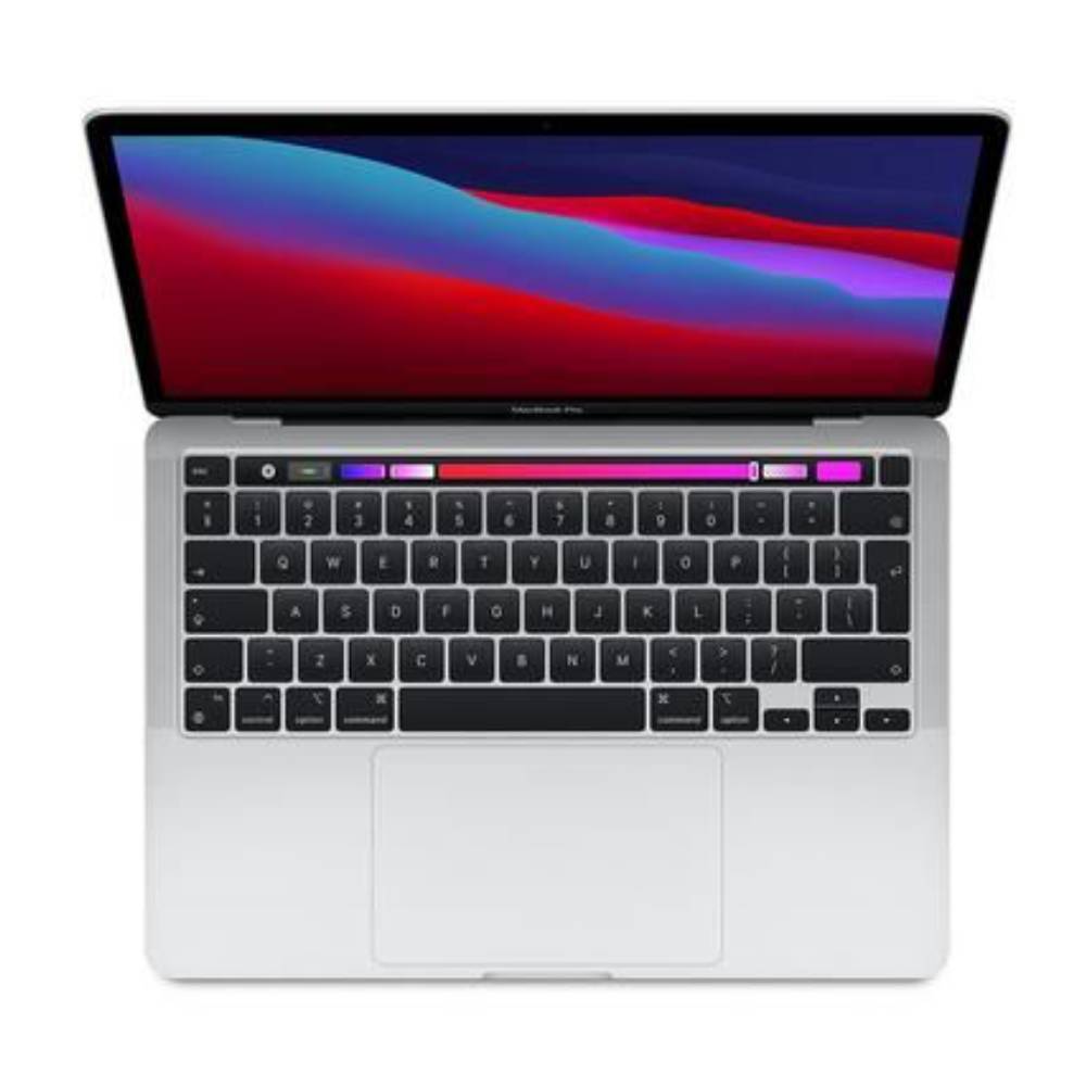 MacBook Pro 13" M1 chip 256GB SSD 8‑core CPU and 8‑core GPU Silver Arabic English Keyboard - MYDA2AB/A