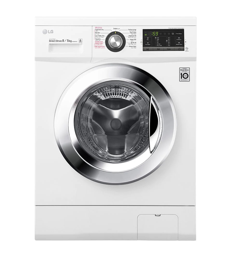 LG Load Washer & Dryer 8 Kg 6 Motion Drive Steam Technology Smart Diagnosis FH4G6TDG2