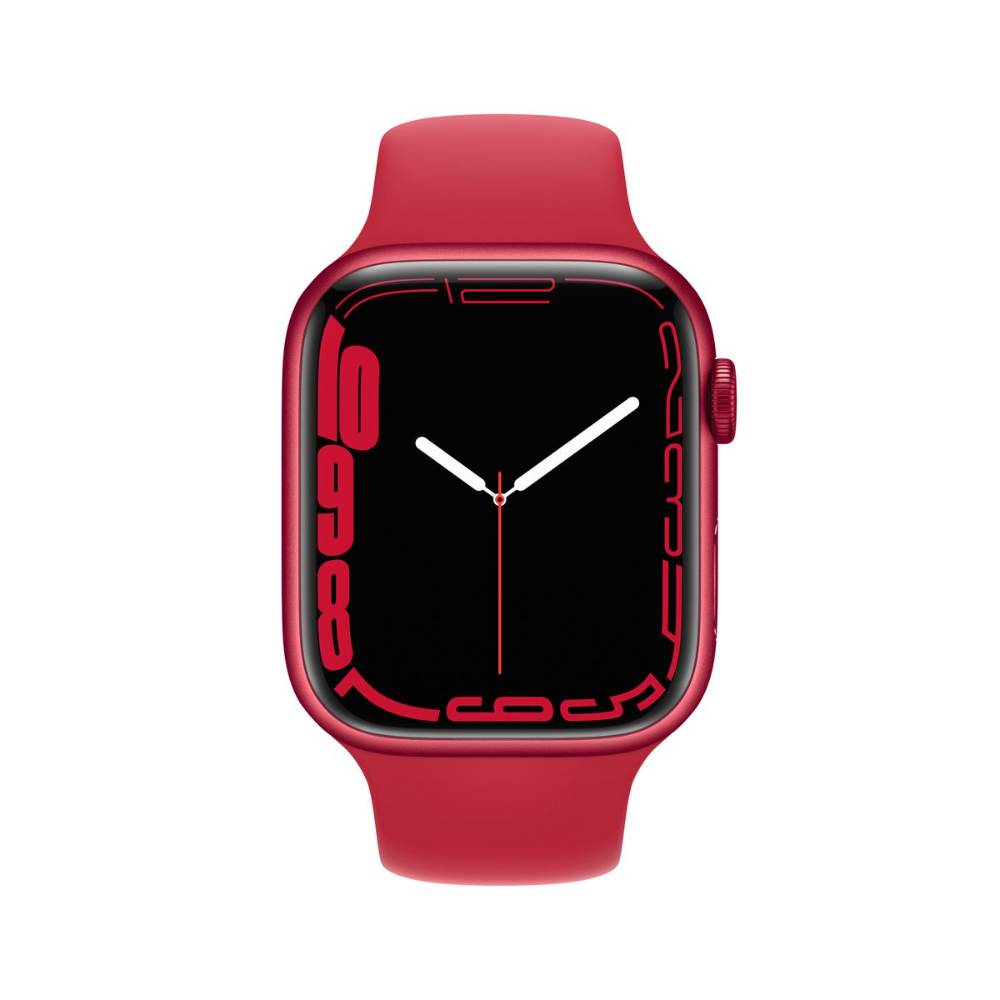 Apple Watch Series 7 GPS, 41mm (PRODUCT)RED Aluminium Case with (PRODUCT)RED Sport Band - Regular - MKN23AE/A