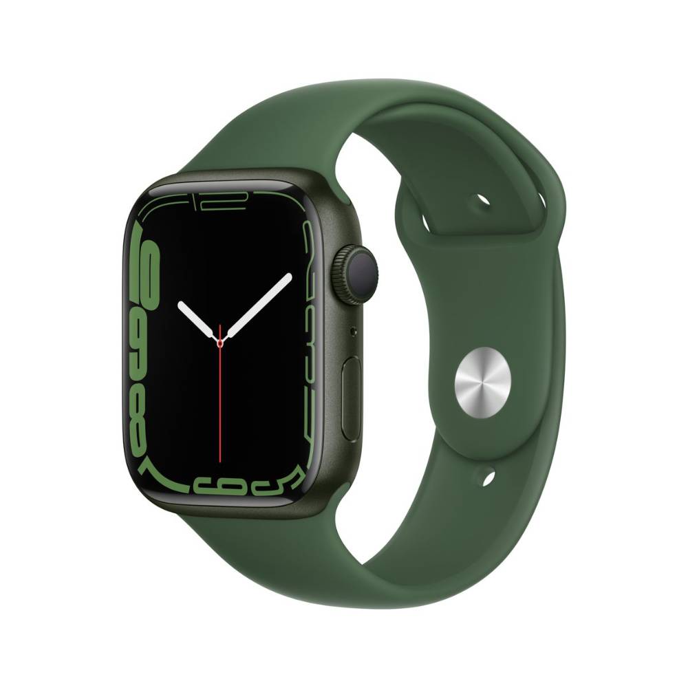 Apple Watch Series 7 GPS, 41mm Green Aluminium Case with Clover Sport Band - Regular - MKN03AE/A 