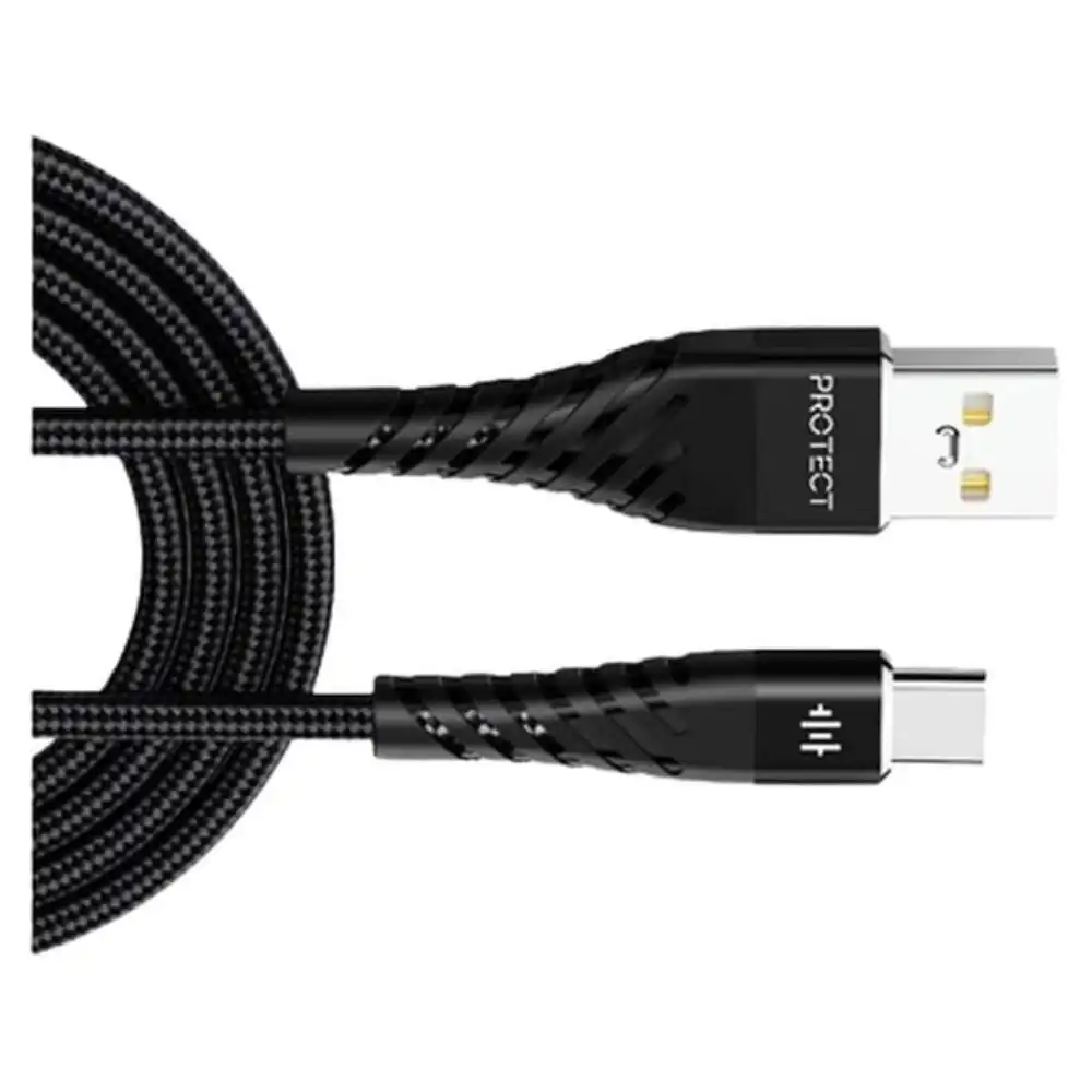 PROTECT DC035B USB TO TYPE C 20W FAST CHARGING DATA CABLE 2M BLACK