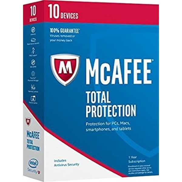 MCAFEE TOTAL PROTECTION 2017 - 10 USER (MTP17AMB0RAA)